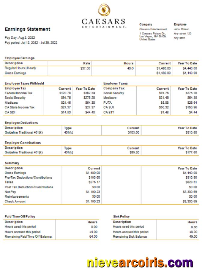 USA Caesars Entertainment casino and resort company